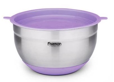 Fissman Mixing Bowl With Silicone Bottom And Pe Lid 20x12cm Purple