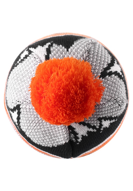 Cepure Lassie Beanie, balta/melna/oranža/pelēka, 46-48 cm