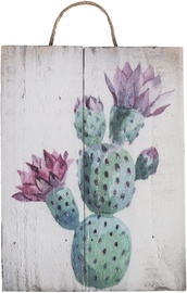 Home4you Wooden Printed Picture Country 15x20cm Cactus 2 83772