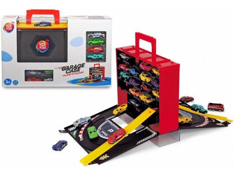 Набор транспортных игрушек Dickie Toys Car Garage Case 203748009, многоцветный