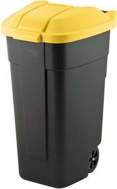 Prügikast Curver 214128, must/kollane, 110 l, 88 cm x 52 cm