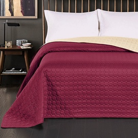 DecoKing Salice Bedcover Burgundy/Cream 170x210