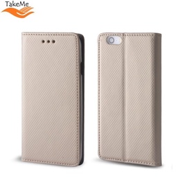 TakeMe Smart Magnetic Fix Book Case LG K40 / K12 Plus / X4 (2019) Gold