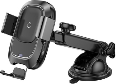 Telefono laikiklis Baseus WXZN-B01 Car Smartphone + Qi Charger Black