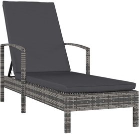 Lamamistool VLX Poly Rattan 48126, hall, 195 cm x 68 cm x 95 cm