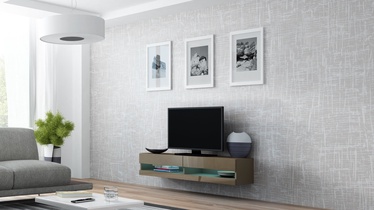 TV staliukas Cama Meble Vigo New 140 Latte/Latte Gloss, 1400x300x1400 mm