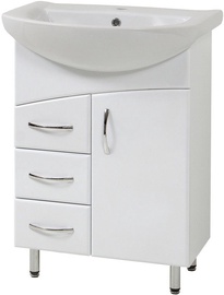 Sanservis LR-60 Duga Standart Cabinet with Basin Libra-60 White 60x84.6x45cm