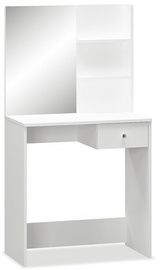 Kosmētikas galds VLX Chipboard 244861, balta, 75x40x141 cm, with mirror