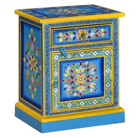 Ночной столик VLX Bedside Cabinet 244834, синий/многоцветный, 30x40x50 см