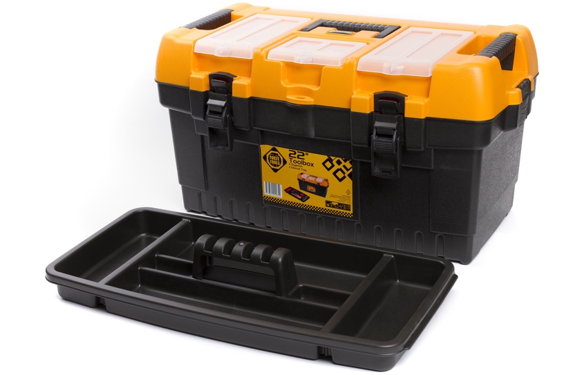 Tööriistakast Forte Tools PT-22, 56.4 cm x 31 cm x 31 cm, must/kollane