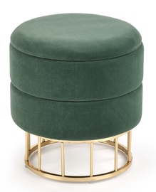 Pufs Halmar Minty Dark Green/Gold, 37x37x41 cm