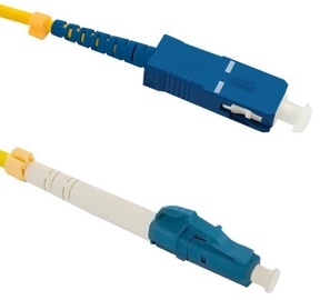 Qoltec LC/UPC to SC/UPC Optic Singlemode Cable Yellow 3m