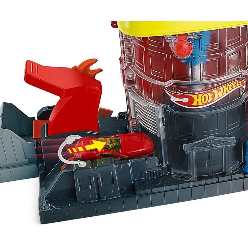 hot wheels super fire house rescue playset