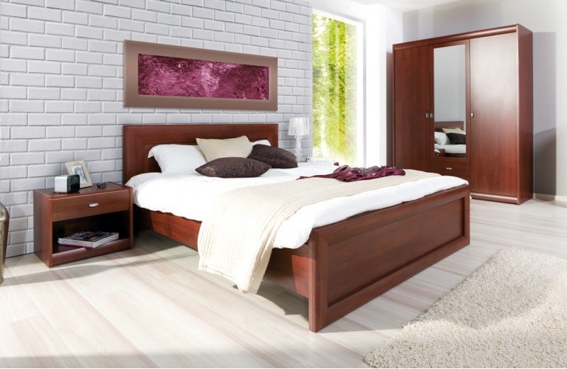 Комплект мебели для спальни Szynaka Meble Dover, вишневый