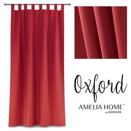 Nakts aizkari AmeliaHome Oxford Tab, sarkana, 140 cm x 250 cm