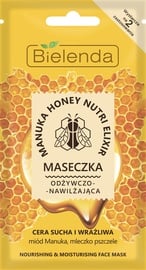 Veido kaukė Bielenda Manuka Honey Nourishing & Moisturizing Face Mask, 8 g