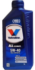 Motoreļļa Valvoline All Climate 5W - 40, sintētiskais, vieglajam auto, 1 l