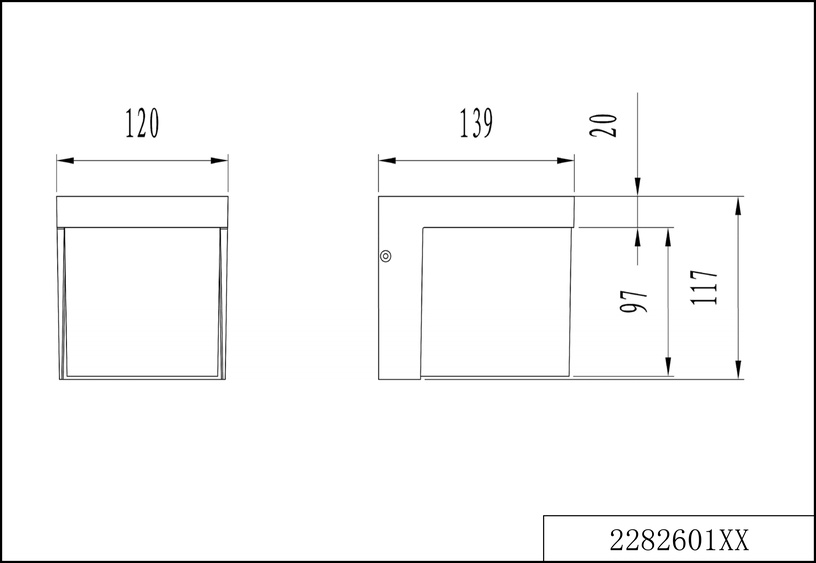 Valgusti Trio Yangtze 228260101, 3W, LED, IP54, valge, 12 cm x 11.7 cm