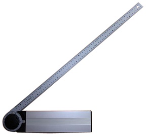 Stūra lineāls Modeco MN-83-150, 350 mm, alumīnijs, 1 - 360 °