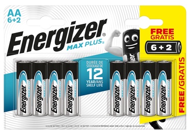 Baterijas Energizer EN1500B6+2MPLUS, AA, 1.5 V, 8 gab.