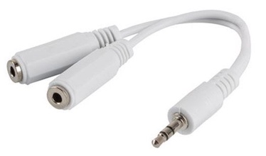 Lanberg Adapter Mini Jack x2 / Mini Jack White 0.1m