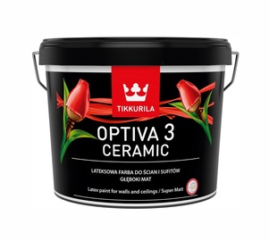 Vandeniniai akriliniai dažai Tikkurila Optiva Ceramic 3 BA, balti, 2.7 l