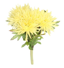 Букет искусственных цветов хризантем, желтый, 350 мм