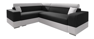 Stūra dīvāns Idzczak Meble Infinity Mini Black/White, 256 x 186 x 93 cm