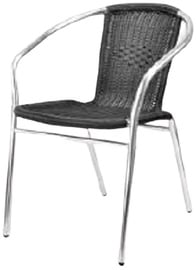 Dārza krēsls Domoletti, sudraba/melna, 57 cm x 54 cm x 73 cm