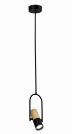 Light Prestige Bovino Ceiling Lamp GU10 5W Black/Bamboo