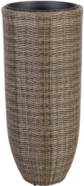 Vazonas Home4you Flower Pot Wicker D46x105cm Dark Brown 35131