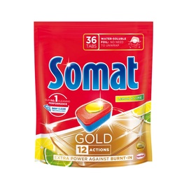 Indaplovių tabletės Somat Gold Lemon, 36 vnt.