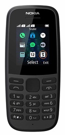 Mobiiltelefon Nokia 105 2019, must, 4MB/4MB