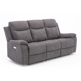 Home4you Milo 3 Seat Recliner Sofa Grey