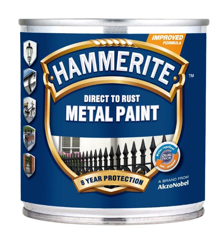 Emailvärv, korrosioonivastane metallkonstruktsioonidele Hammerite Smooth, läikiv, 0.25 l, valge