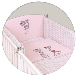 Ceba Baby Set With Embroideries 3pcs Cats Pink