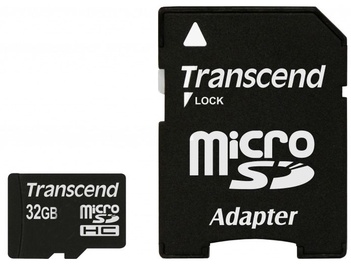 Transcend 32GB Micro SDHC Class 4 + Adapter