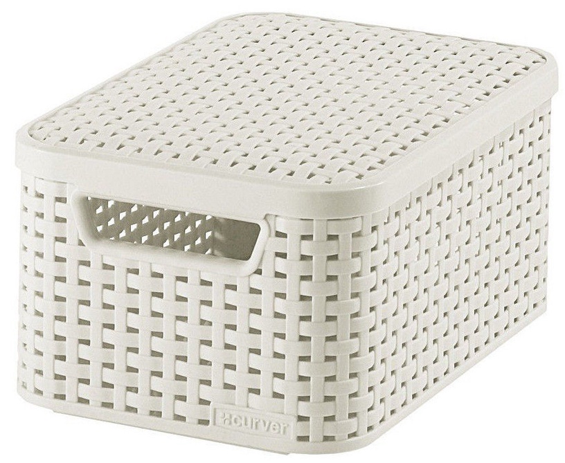 Kaanega hoiukarp Curver, 6 l, kreemjasvalge/beež, 29.1 x 19.8 x 14.2 cm