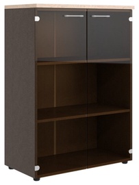 Skyland Xten XMC 85.2 Office Cabinet w/ Glass Door Tiara Beech/Legno Dark