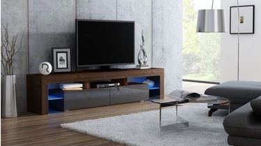 TV staliukas Pro Meble Milano 200 With Light Walnut/Grey, 2000x350x450 mm