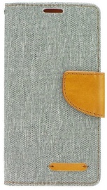 Mocco Canvas Book Case For Samsung Galaxy S6 Gray