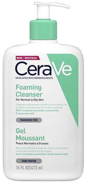 Sejas tīrīšanas līdzeklis Cerave Foaming Facial Cleanser, 473 ml