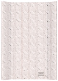 Ceba Baby Changing Mat Pastel Collection Cable Stitch Pink