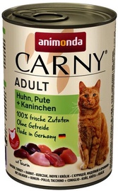 Влажный корм для кошек Animonda Carny Adult, крольчатина/курица/индюшатина, 0.4 кг