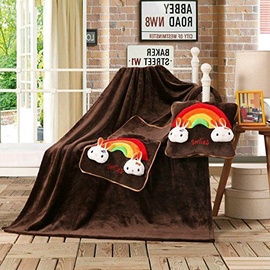 Tekk DecoKing Cuties Brown Smiles, 110x160 cm