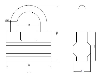 Slēdzene Okko A-80, pelēka, 100 mm