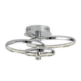 Krištolinis lubinis šviestuvas Searchlight Rings 3133-3CC, 28W LED