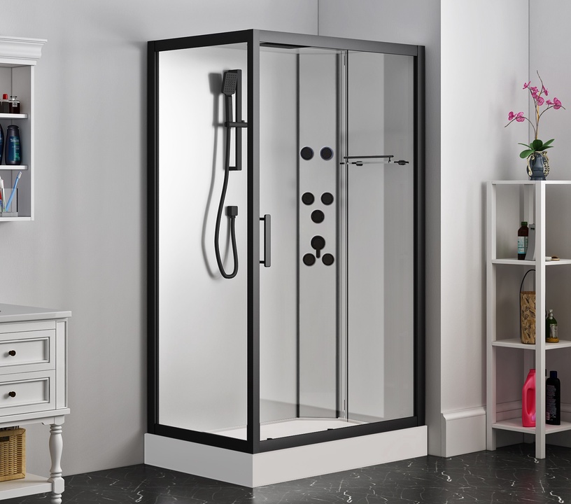 Душевая кабина Masterjero 221, массажная, прямоугольная, 1200 мм x 800 мм x 2200 мм