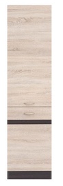 Black Red White Kitchen Bottom Cabinet Right Junona Line D2D/50/195P Wenge Oak/Sonoma Oak