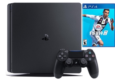 Sony Playstation 4 (PS4) Slim 1TB Black + FIFA 19